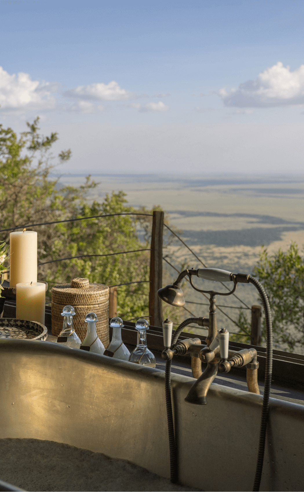 Bath time with a view at Silverless The Wild Hill, Africa