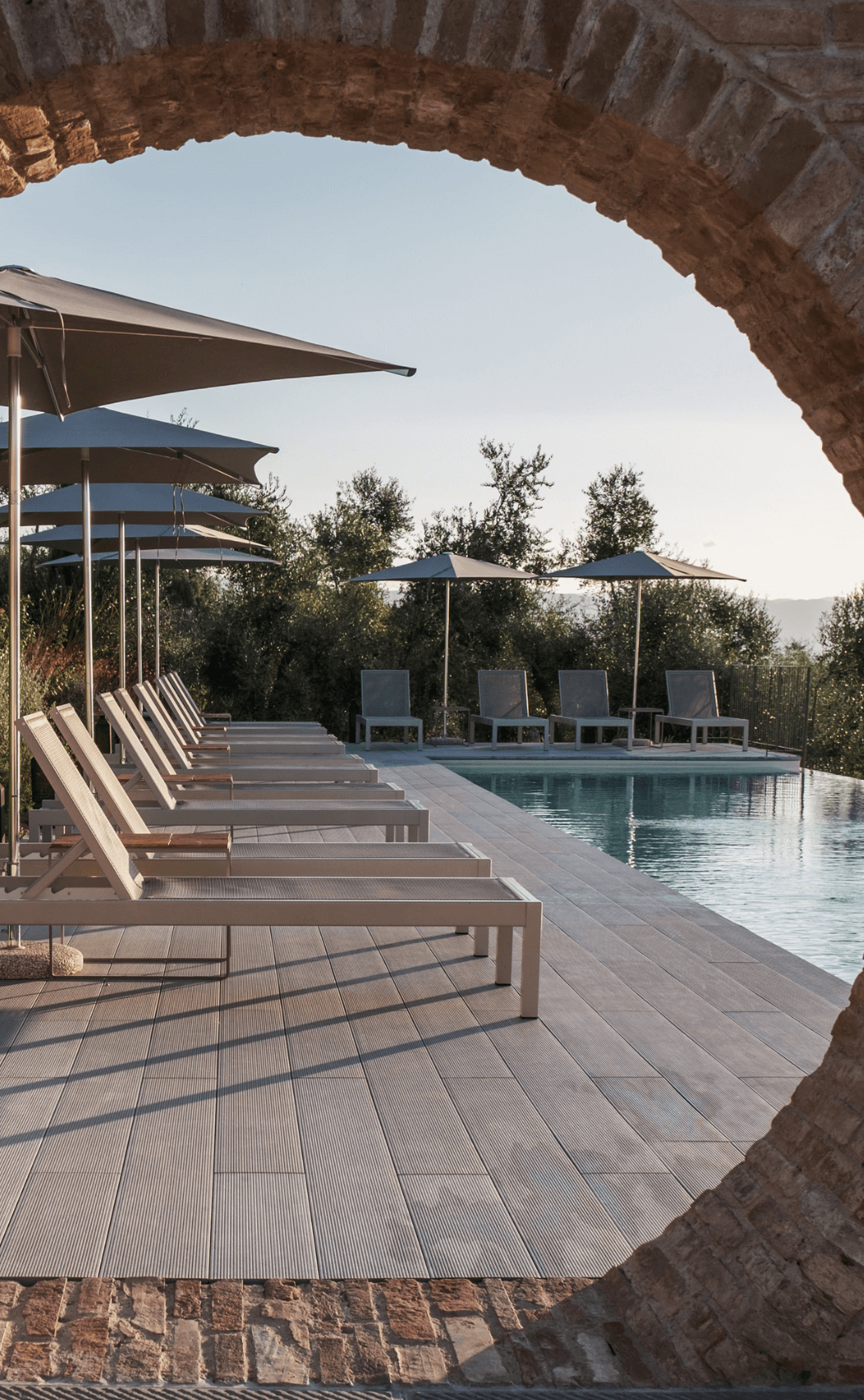 Poolside at Borgo69 in Tuscany