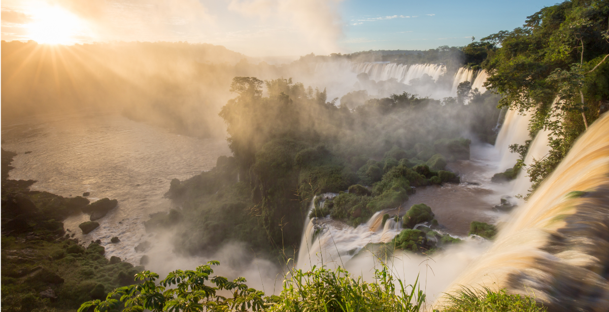 Sunrise at Iguazu Falls by Evan Austen