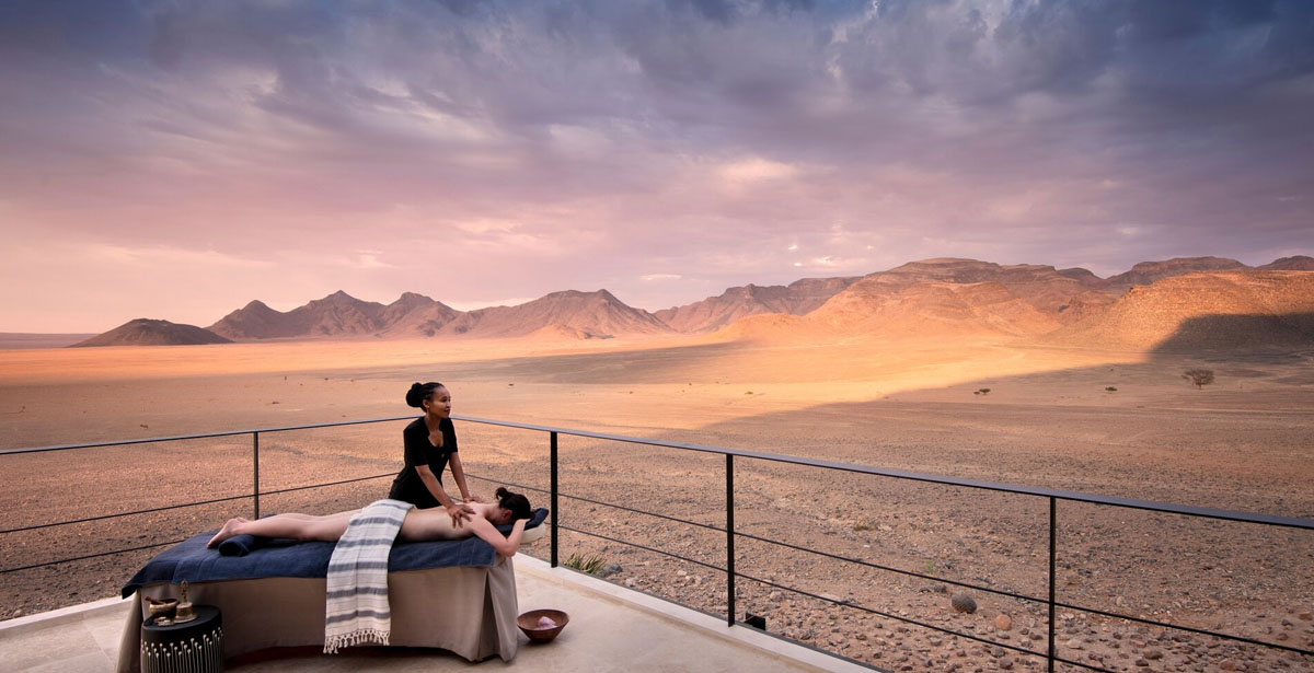 The massage room at Sossusvlei Desert Lodge in Namibia