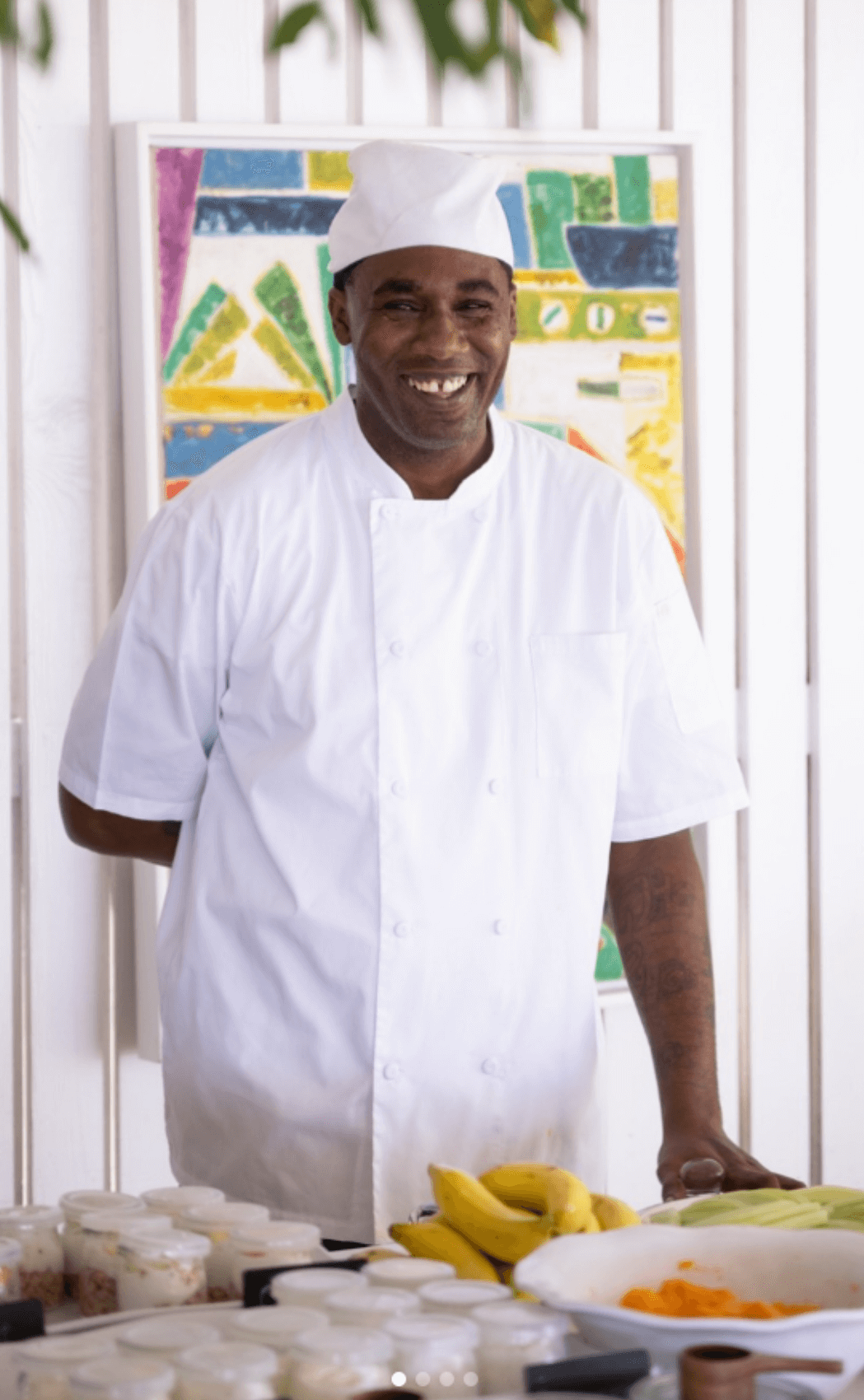 A chef at Cobblers Cove